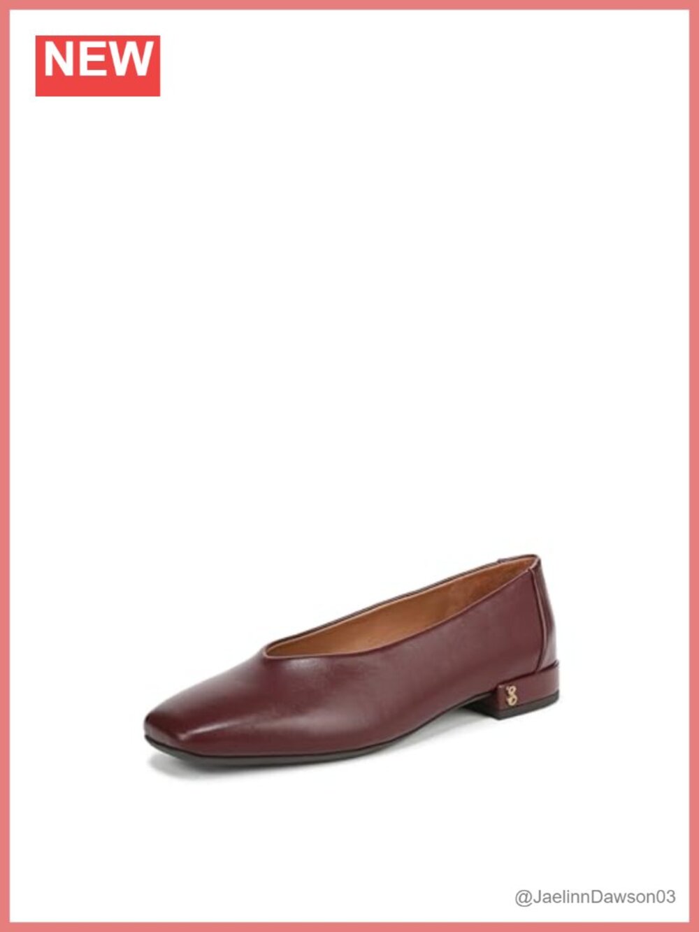 Sam & Libby Gretta Women's Square Toe Ballet Flats Slip-On PU Leather